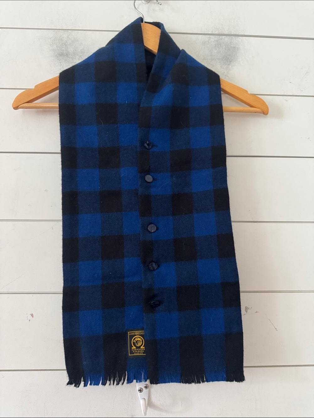Vintage Scarf Vest Plaid Soft brushed wool Omega Neckwear Co. Toronto 🇨🇦